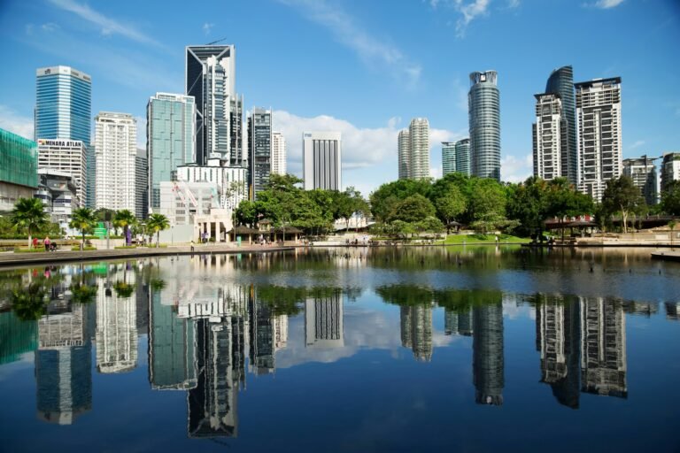 The KL City Centre Park in Kuala Lumpur, Malaysia